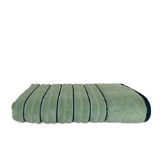 Spaces 100% Cotton Bath Towel 600 Gsm | High Loft Ribbed Texture High Absorbency Cotton Bath Towels (Light Green)