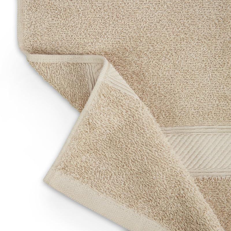 Welspun Alpha Cotton Large Bath Towel Soft & Absorbent 500 Gsm (Dobby - Almond)