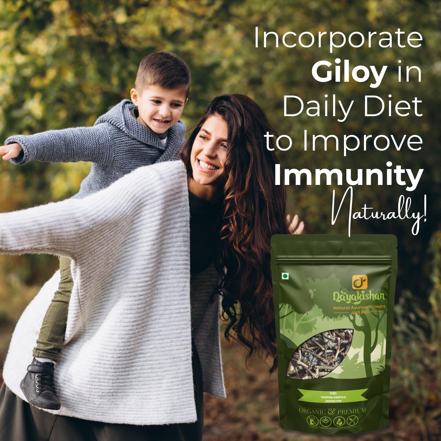 Dayakishan Dry Giloy Stem, Raw Giloi, Cleaned Geeloh, Graded Guduchi, Amrita - Amruta, Whole Tinospora Cordifolia, Giloyvatti, Immunity Booster | 400gm 0.8lbs