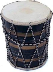 Musical 8-Inch Dholak For Kids & Babies - Multicolor | Perfectly Symmetric Round Dholak - Dholak For Festival, Wedding, Satsang | Very Easy To Tune