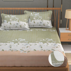 King Size Elastic Fitted Bedsheets With 2 Pillow Covers - 72 X 78 X 10 Inches, Multicolor | Soft Wrinkle Free & Breathable Elastic Bedsheets - Durable & Long Lasting Bedsheet