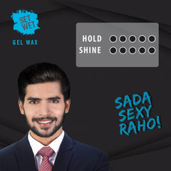 Set Wet Hair Wax For Men Gel Wax 60gm 2.1 Oz. | Strong Hold , Perfect Slick & Shiny Wet Look , Strong Hold , Water Based , Easy Wash Off | No Paraben , No Sulphate , No Alcohol