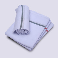 Yatta Traditional Thorthu Kerala Towel 387 Gsm | Cotton Medium Size Quick Dry Light White Cotton Bath Towels (Pack Of 4)