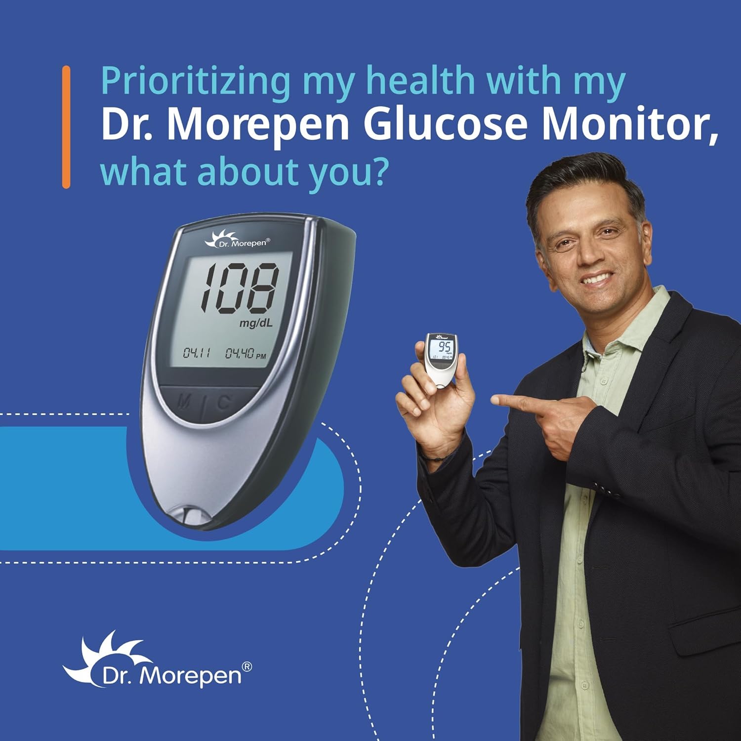 Dr. Morepen GlucoOne Blood Glucose Monitor Model BG 03 with 25 Strips