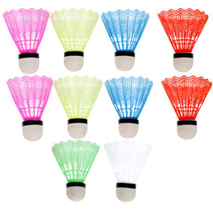 Sewacc Nylon Training Badminton Shuttlecocks With Great Stability And Durability , Very Suitable For Indoor And Outdoor Playing | Multicolor , Pack Of 12