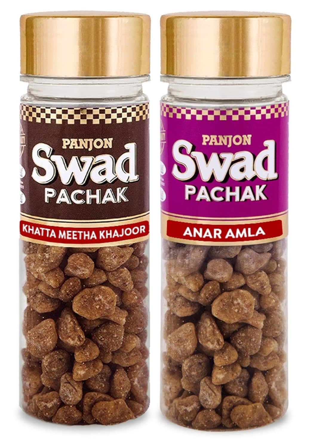 Panjon Swad Khatta Meetha Khajoor & Anar Amla Mukhwas 500gm, (250gm *2 Bottles)