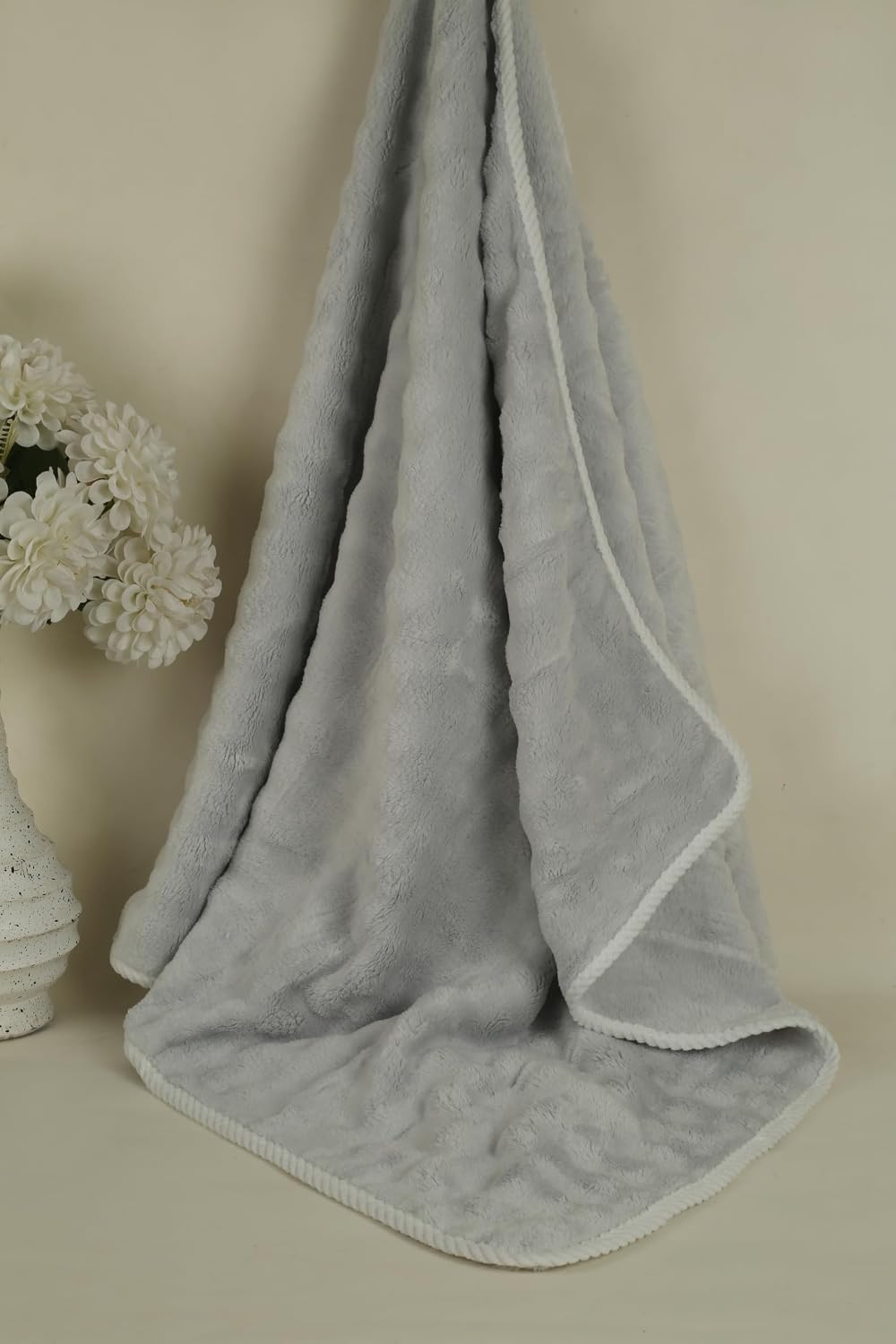 Hanker Bubble Luxury Feather Feel Bath Towel 400gsm | Instant Dry Fabric, Ultra-Soft & Plush Full Large Size Skin Friendly Fabric (Green & Gray)