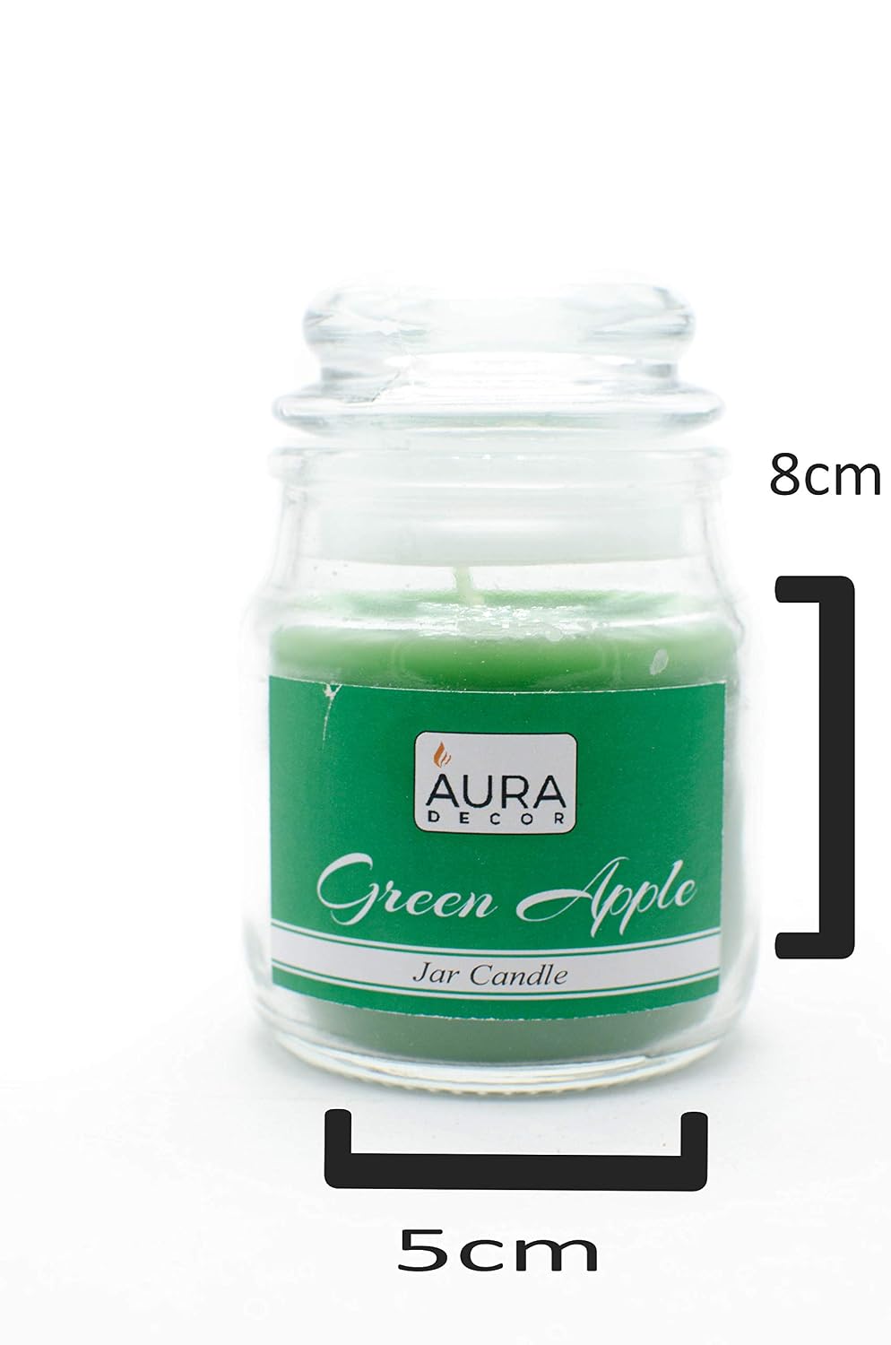 GREEN APPLE FRUITY FRAGRANCE JAR CANDLE |90GM PARAFFIN WAX BURNING TIME 30 HOURS