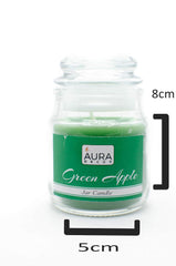 GREEN APPLE FRUITY FRAGRANCE JAR CANDLE |90GM PARAFFIN WAX BURNING TIME 30 HOURS