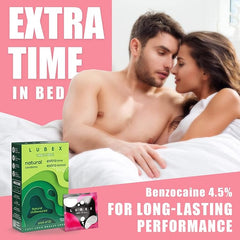 Lubex 6 In 1 Extra Time Condoms - Long Lasting With Ultra Thin & Extra Dotted - 36 Condom Pack Of 3