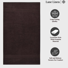 Fresh From Loom Luxury Fur Collection Hand Towel 500 Gsm Napkins Cotton High Absorbency Double Stitched Size (Brown) - Set Of 2
