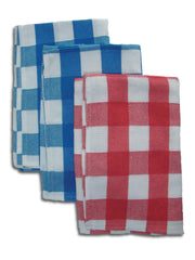 Athom Trendz Living Cotton Bath Towel 600 Gsm | Lightweight, Soft & Absorbent, Quick-Drying, Skin-Friendly, Luxury Quality, Durable Towel - Pack Of 3 (Red & Blue)