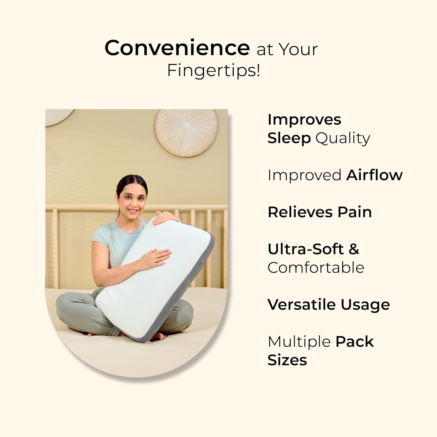 Shredded Memory Foam Pillows, Bed Pillows, Cooling Pillows For Sleeping, White | King Size, Adjustable Firm Pillows For Side Back & Stomach Sleepers | Relieves Neck & Back Pain - Pack Of 4