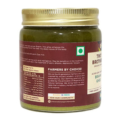 Natural (Brahmi) A2 Gir Cow Cultured Desi Ghee By Two Brothers Organic Farms | Naturally & Healthy Protein Fiber Desi Ghee Good For Weight Loss | (250ml) 8.4 Ounce | Jar Pack