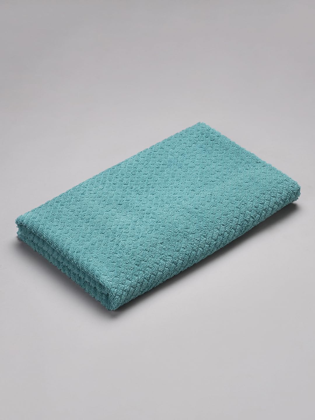 Spaces 100% Cotton Large Bath Towel 400 Gsm | For Men & Women Super Absorbent, Quick Dry, Ultra Soft Dobby Solid Design Towels Large Size (Dusty Turquoise)