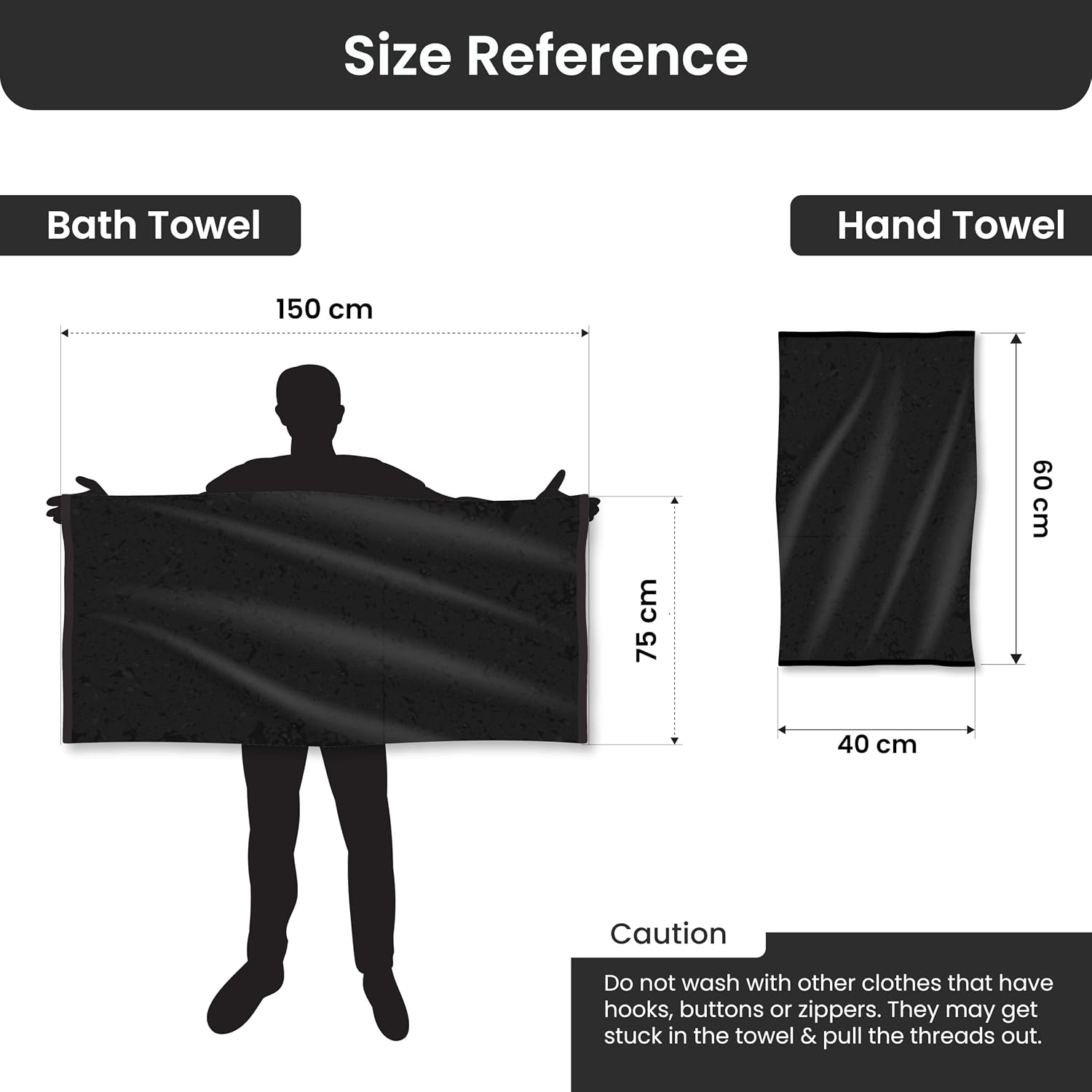 Bathriene 100% Bamboo Large Size Bath Towel 1200 Gsm | Luxury Bath Towel Highly Absorbent, Ultra Soft & Anti Microbial (Midnight Grey & Plush Pink) - Pack Of 2