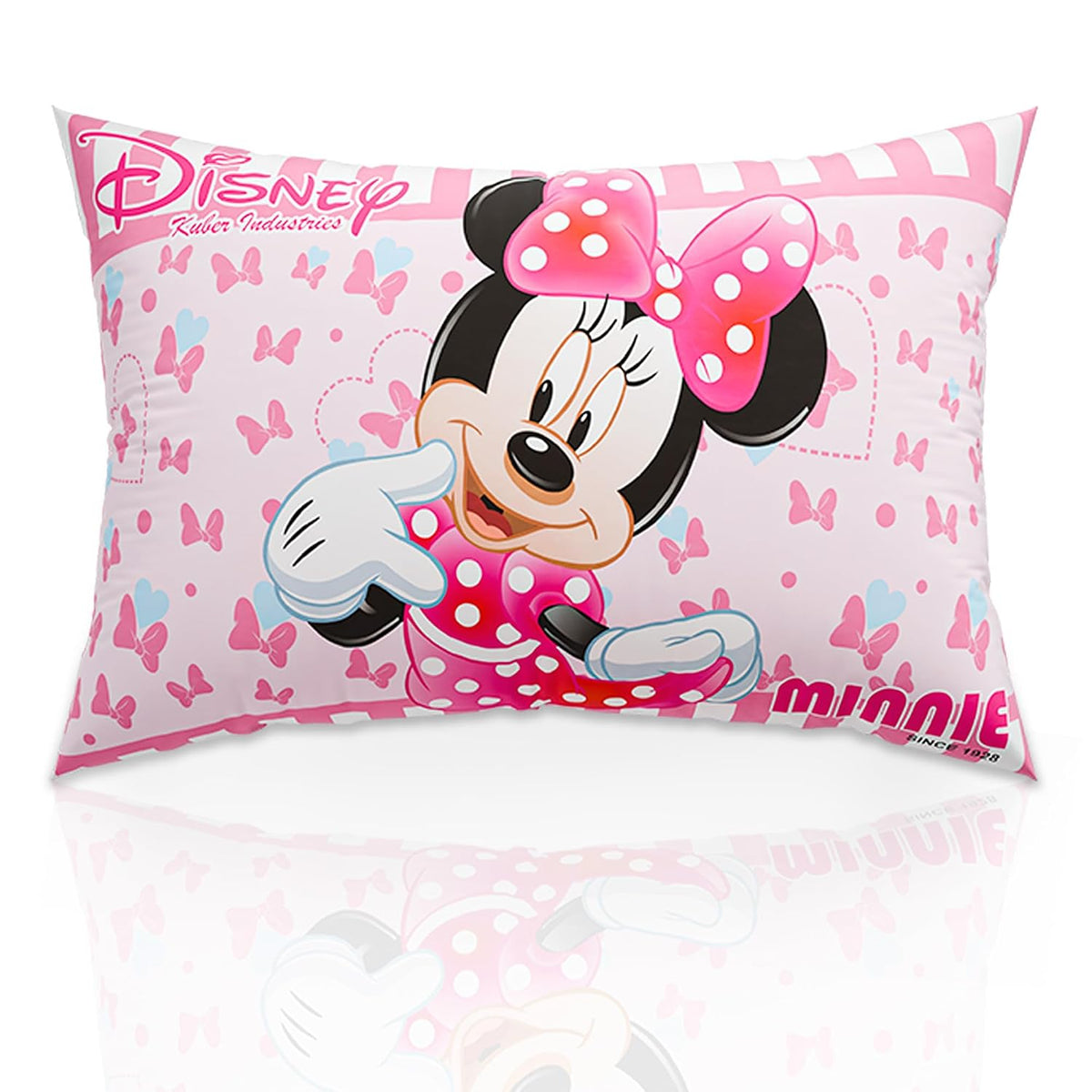 Microfiber Pillows For Bed, Soft Pillow For Sleeping, Disney Print - Pink - 16 X 24 Inch | Washable & Neck Support Pillows | For Sleeping Bedroom & Living Room, Suitable For All Sleepers
