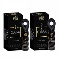 St. John Cobra Body Eau De Perfume 100ml 3.4 Fl.oz. Pack Of 2 | Perfect Gift Set For Husband | Long Lasting Fragrance