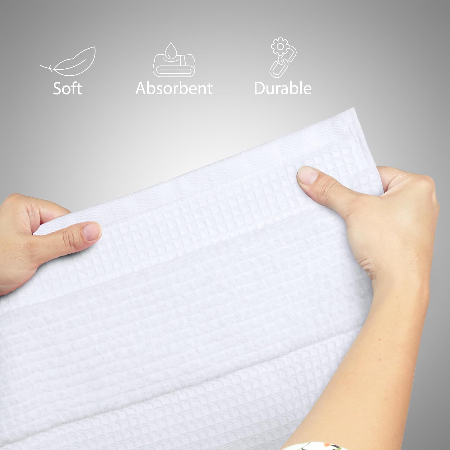 Mytrident Bath Towel 600 Gsm | 100% Cotton Fashion Bath Large Size Towel Ultra Soft, Super Absorbent, Luxurious, Amazingly Plush (White)