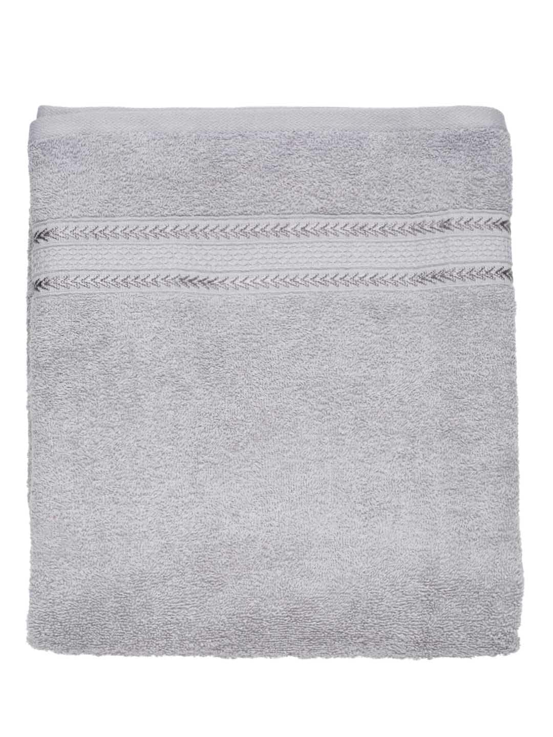 Ramraj Cotton Soft & Absorbent Terry Bath Towel 450 Gsm (Silver Grey)