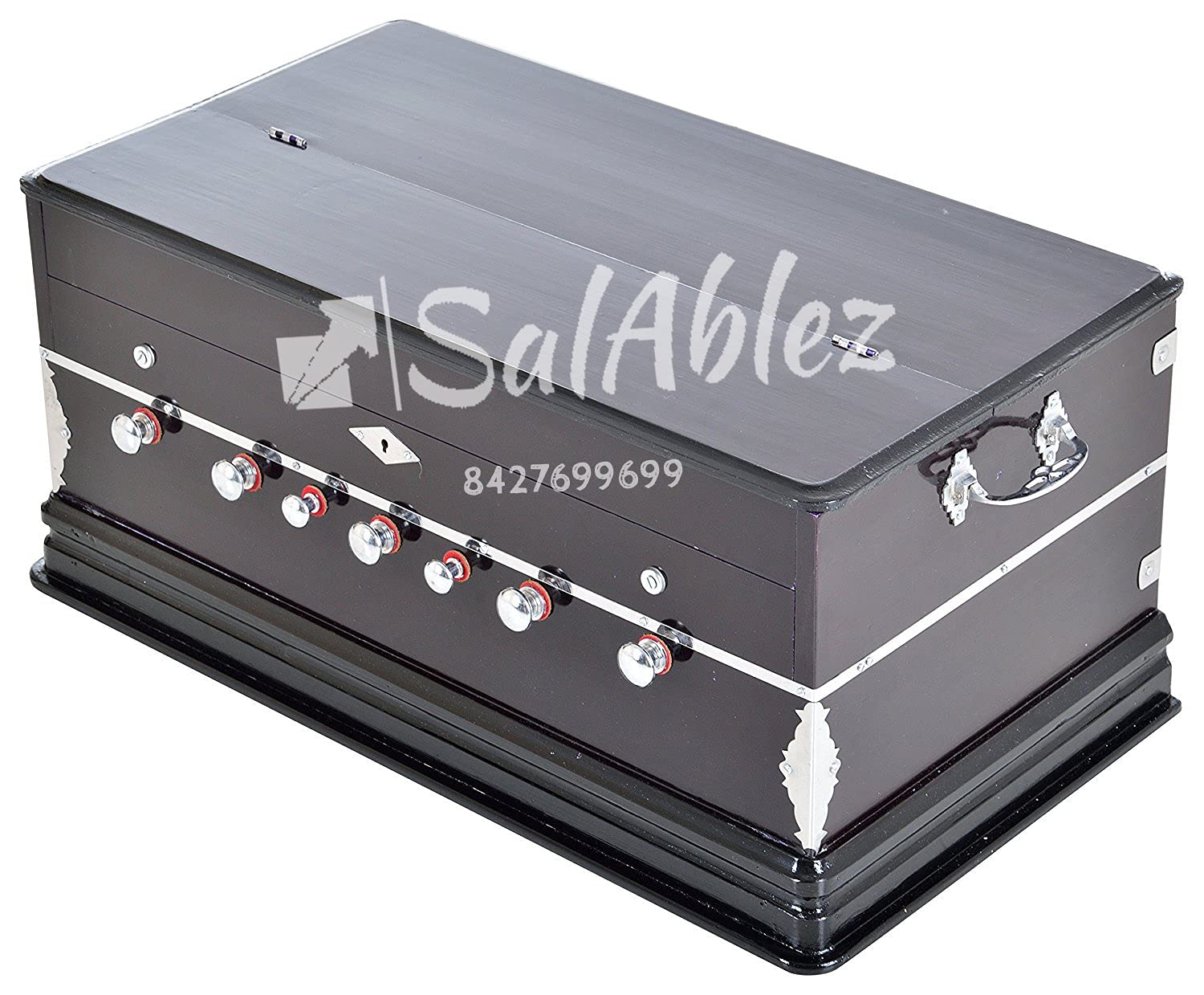 Best Harmonium With Free Bag - 7 Stopper, Double Bellow, 39 Key, Two Reed (Bass-Male), 3 1/4 Octave | Folding Portable Harmonium