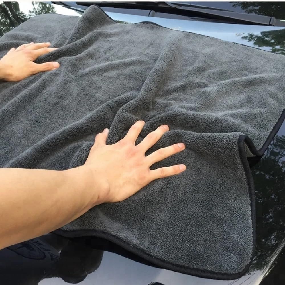Auto Hub Microfiber Cloth 250 Gsm | Ultra Soft- Edgless & Dual Sided Microfiber Cloth Lint & Streakfree Car Cleaning Cloth - Grey (Pack Of 1)