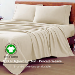 Includes 1 Flat Super King Bedsheet With 2 Pillow Covers - 108 X 108 Inches, Ivory | Soft - Breathable & Comfortable, Machine Washable | Natural Softness & Breathability