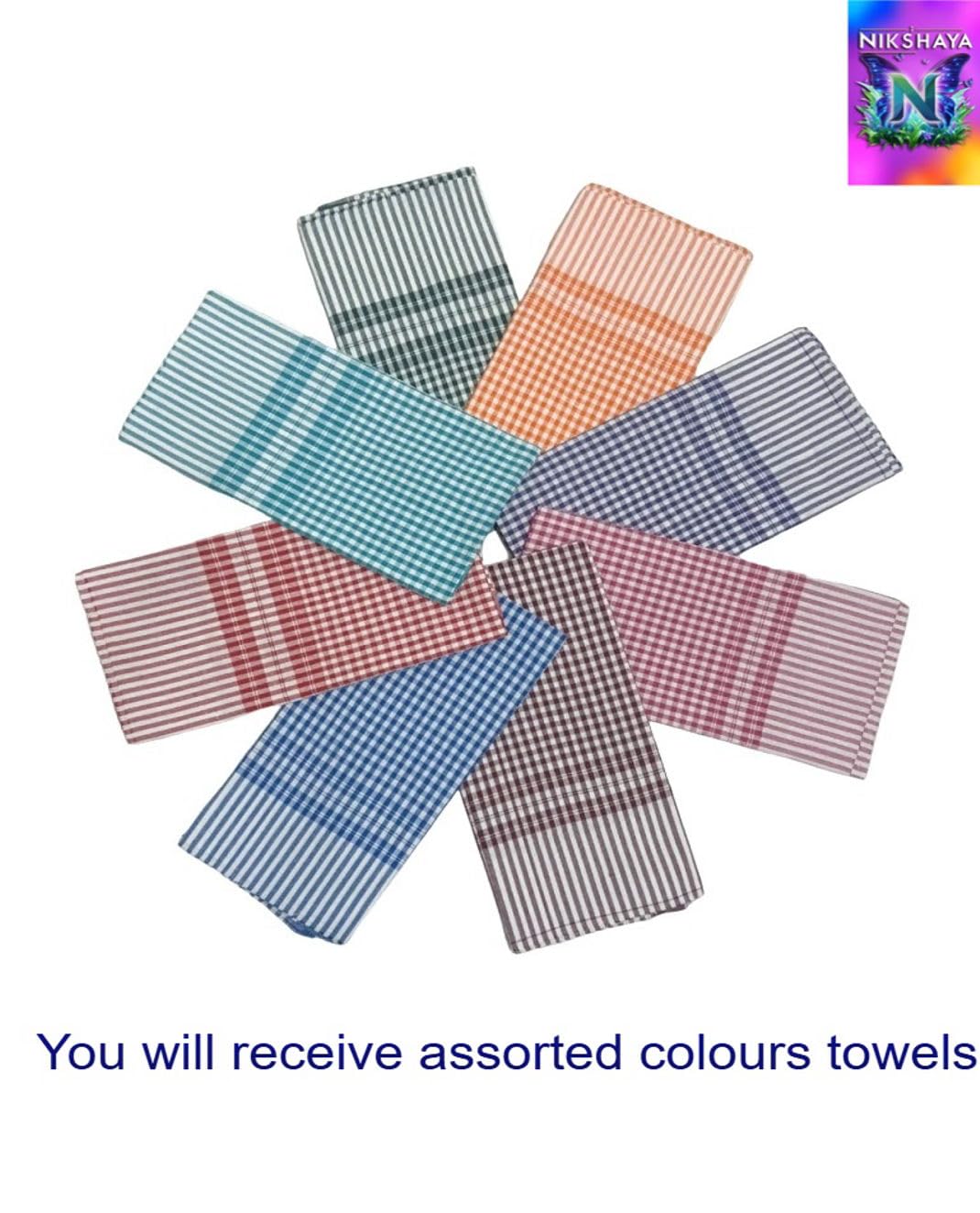 Nikshaya 100% Cotton Bath Towel 900 Gsm | Ultra-Soft, Quick-Dry Towels For Daily Use | Highly Absorbent & Durable | Set Of 8 (Multicolour)