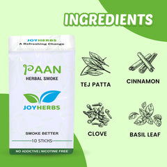 Ayurvedic Herbs Tobacco Alternatives | Non Addictive, Refreshing Breeze & Paan Flavour Smoke 20 Sticks - Tobacco & Nicotine Free