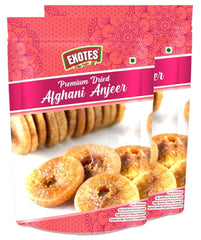Premium Dried Afghani Anjeer Dry Figs By Exotes 500gm, (250gm*2) Each | Healthy Nuts Dry Fruits | Rich In Iron, Fibre & Vitamins Figs |17.6 Ounce