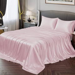 1 Double Bedsheet For Queen Size With 2 Pillow Covers - 90 X 100 Inches, Baby Pink | Perfect For Romantic Night, Excellent Gift For All Celebrations Bedsheet