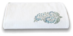 Urbano Homz 100% Cotton Large Size Waffle Weave Bath Towel 200 Gsm | Lightweight & Quick Dry Waffle Weave Ethnic Soft Towels (Grey & Teal)