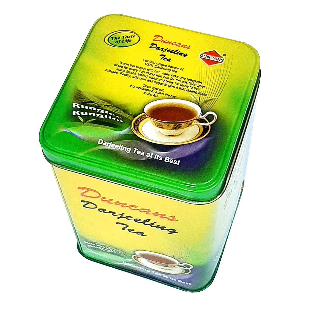 Duncans Darjeeling Tea - 250gm Tin Caddy Pack, 8.8 Ounce | 100% Orthodox Tea Leaf - Darjeeling Loose Leaf Black Tea | Medium Caffeine Chai Patti