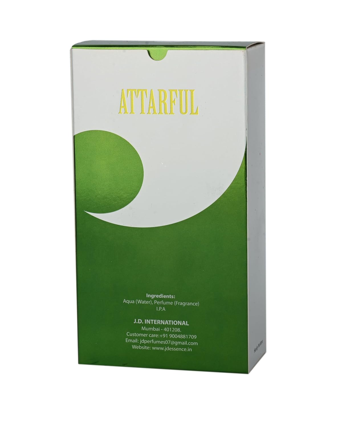 JD International Attarful Apparel Unisex Perfume With Long Lasting Fragrance - 100ml, 3.4 Fl.oz. | Perfume For Men & Women