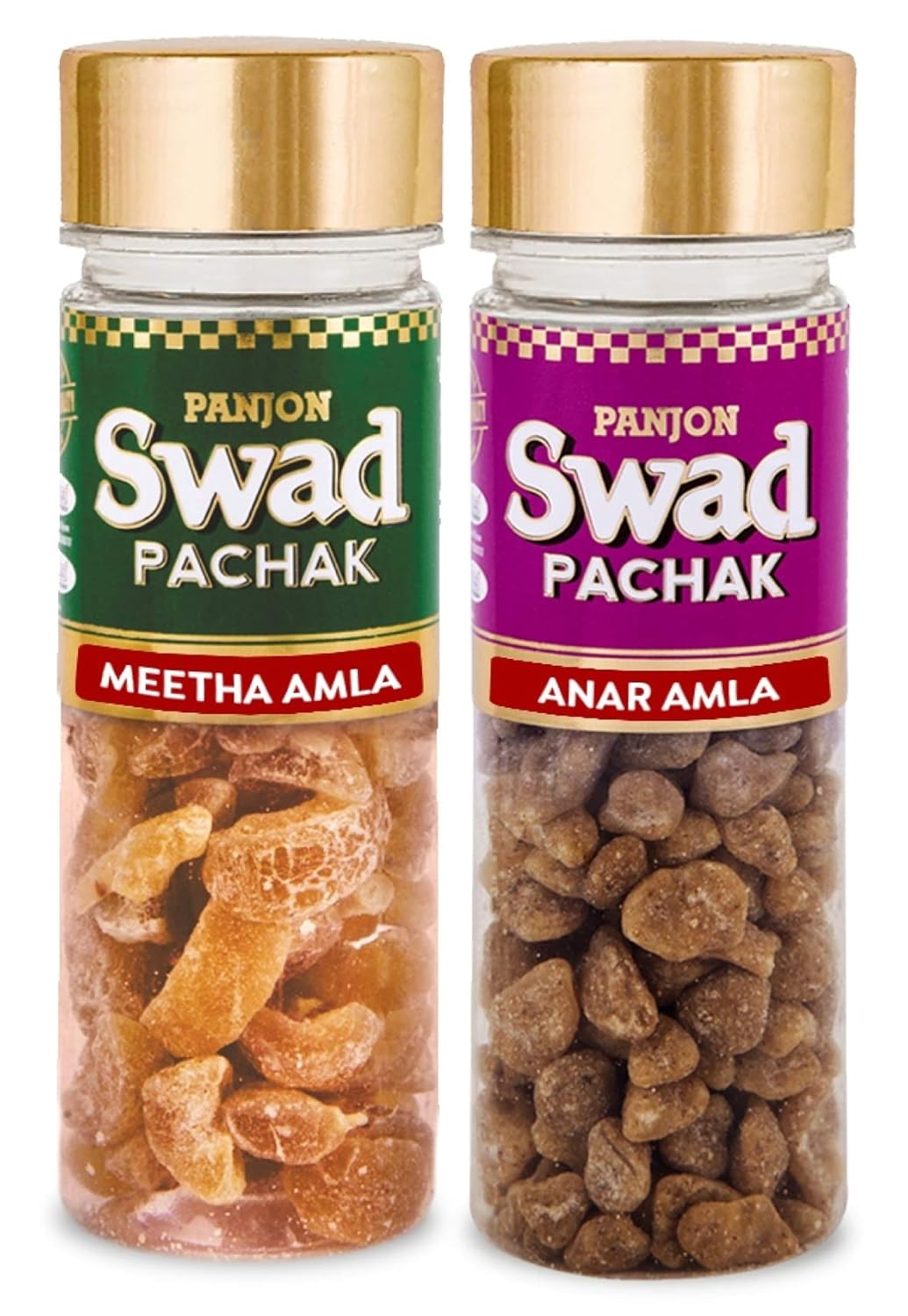 Panjon Swad Meetha Amla & Anar Amla Pachak Mouth Fresheners 235gm, (115gm *2 Bottles)