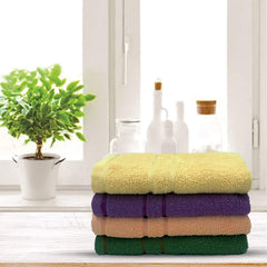 Sassoon Melrose 100% Cotton Hand Towel 800 Gsm | Highly Absorbent, Soft Material Perfect For Daily Use (Assorted) -4 Piece