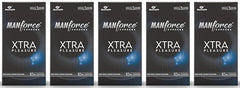 Manforce Xtra Pleasure Xtra Dotted Climax Delay Condoms, Unflavoured, 10 Pcs (Pack Of 5)