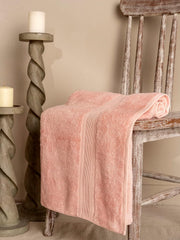 Ddecor Live Beautiful Ecofriendly Solid Cotton Bamboo Bath Towel 650 Gsm (Pink)