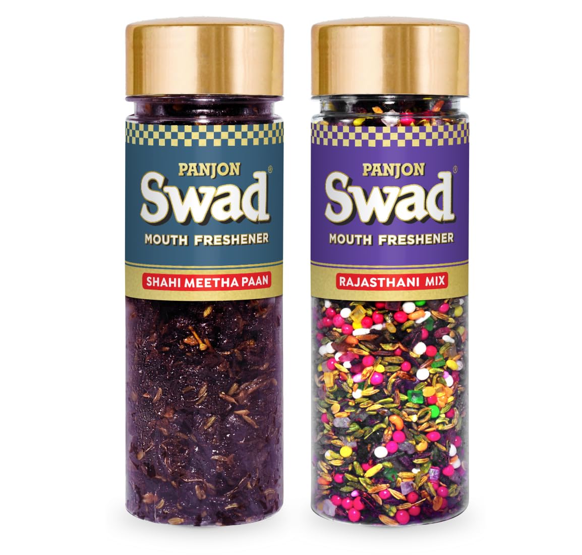 Panjon Swad Shahi Meetha Paan & Rajsthani Mix 450gm, (225gm *2 Bottles)