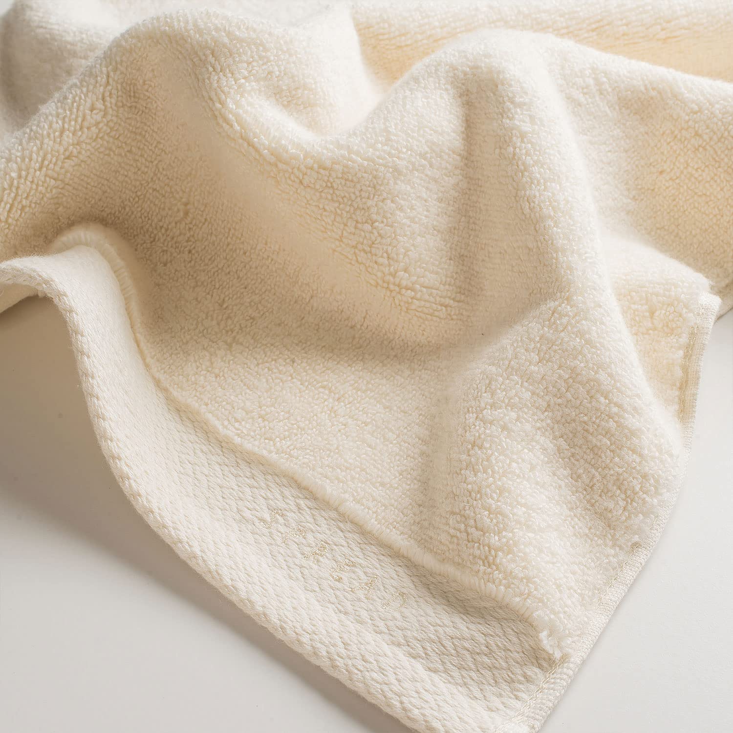 Spread Spain Resort Luxury Cotton Hand Towel 750 Gsm Maximum Softness & Absorbency, Ultra-Durable For Luxury Hotel & Spa Quality Hand Towel- Ivory (2 Piece)