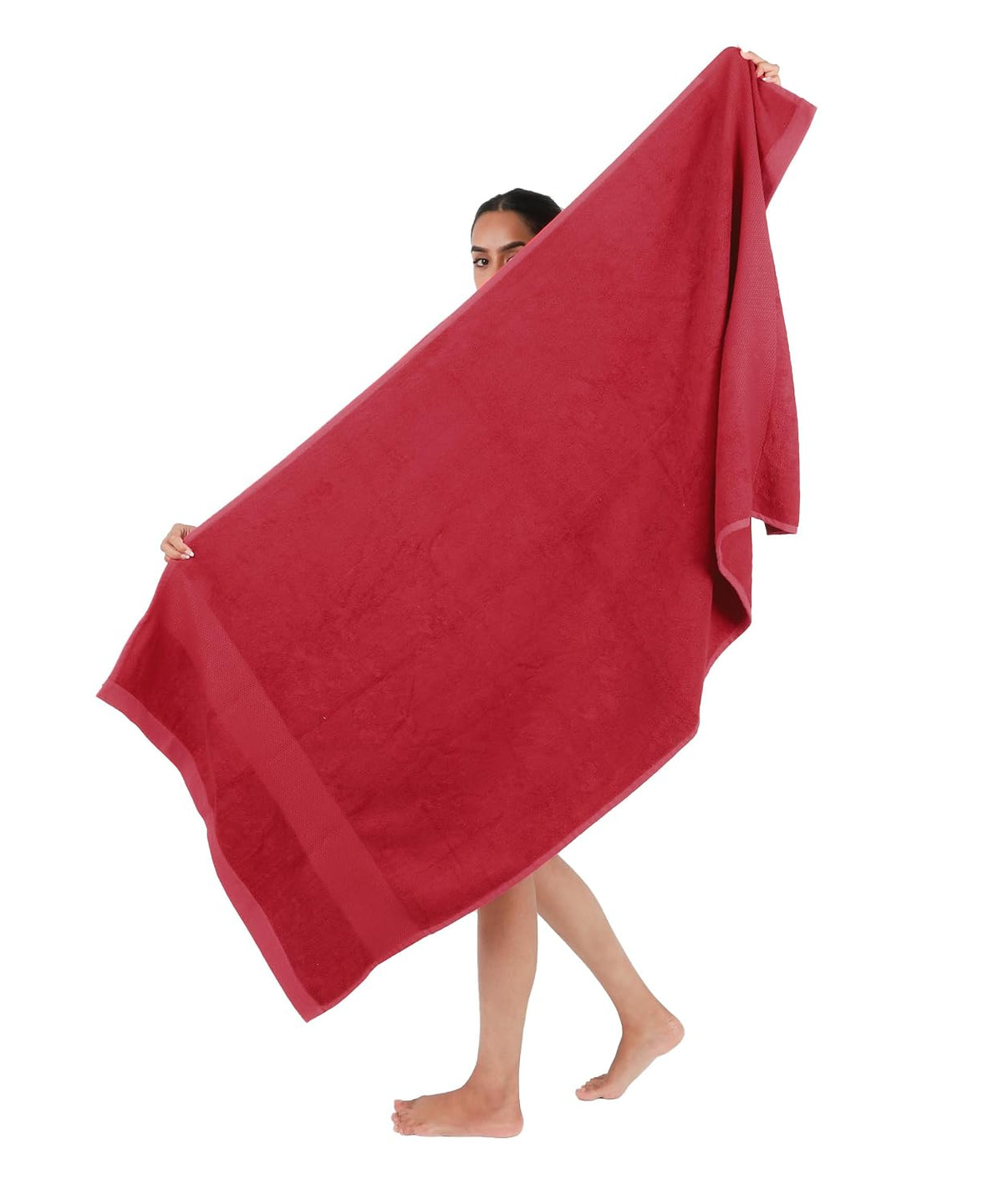 Doctor Towels World'S First Banana Terry Bath Towel 500 Gsm | Australian Formulated Antibacterial-Treated, Dual-Side For Face & Body, High Absorbent, Odor Free, Super Soft (Scarlet Red)