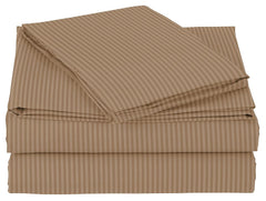 1 Double Bedsheets With 2 King Size Pillow Covers - 72 X 78 + 10 Inches, Beige | Double Bed With All Around Elastic 210 Thread Count Super Soft