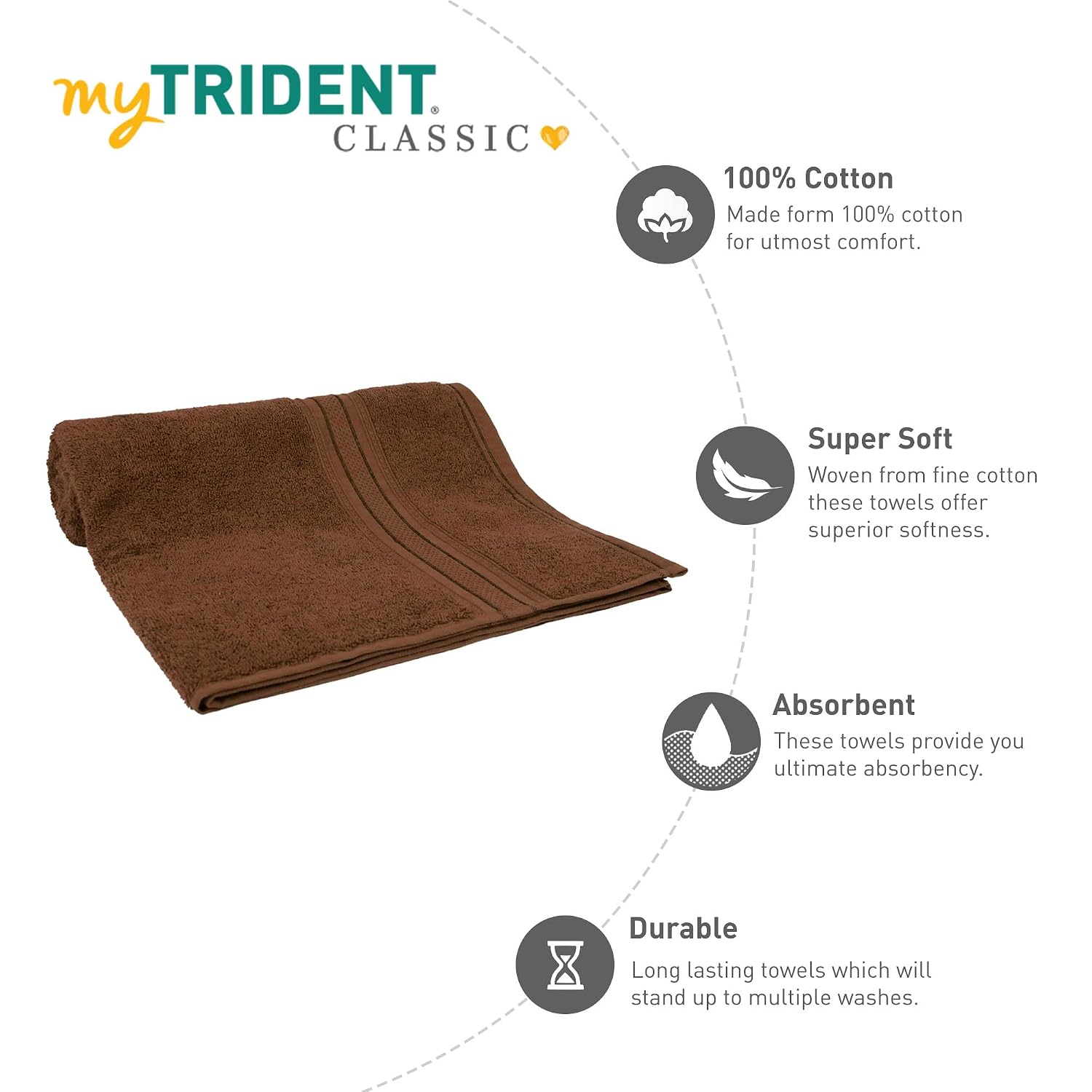 Mytrident Cotton Bath Towel 900 Gsm | For Men & Women Classic Towel 100% Cotton Bath Towel (Willow Wood)