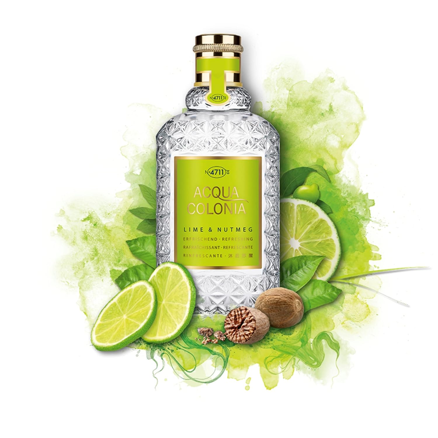 4711 Acqua Colonia Lime & Nutmeg Eau De Cologne 170ml 5.7 Fl.oz. | Perfect Aniverssary Gift For Husband