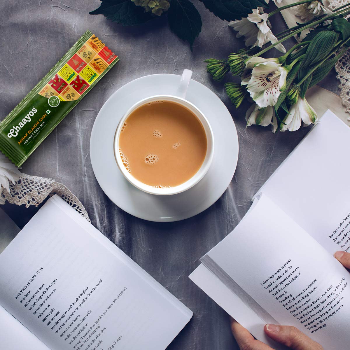 Chaayos Instant Adrak Elaichi Chai Premix - 15 Sachets, 330gm, 11.6 Ounce | Regular Sugar Adrak Elaichi Chai - Premix Ready Mix Tea | Medium Caffeine Flavored Tea