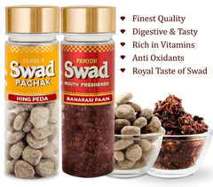Panjon Swad Hing Peda & Banarasi Paan Mukhwas 220gm, (110gm *2 Bottles)