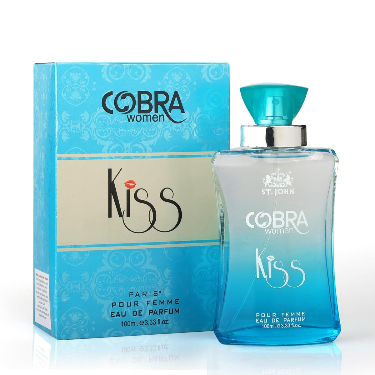 St. john Cobra Kiss Paris Pour Femme Eau De Perfume 100ml 3.4 Fl.oz. | Perfect Gift For Girlfriend Long Lasting Fragrance