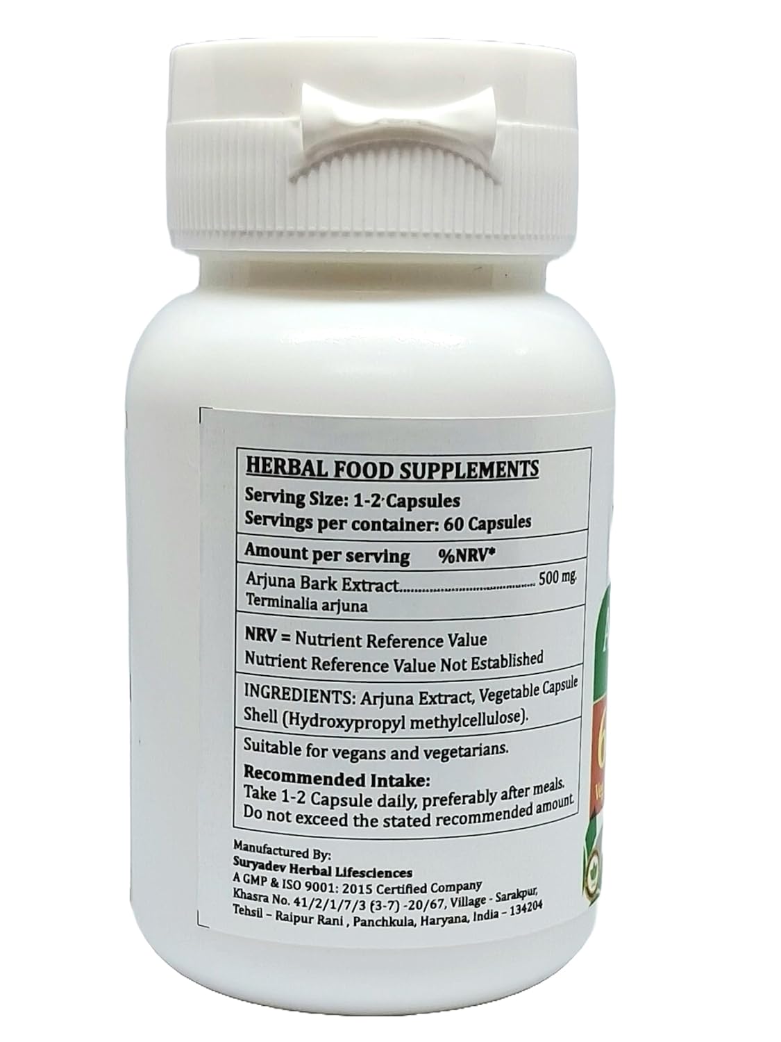 Satya Naturals Terminalia Arjuna Extract Capsules Highest Potency, 100% Herbal Product | 60 Veg Capsules 100gm 0.2lbs Each Pack Of 4