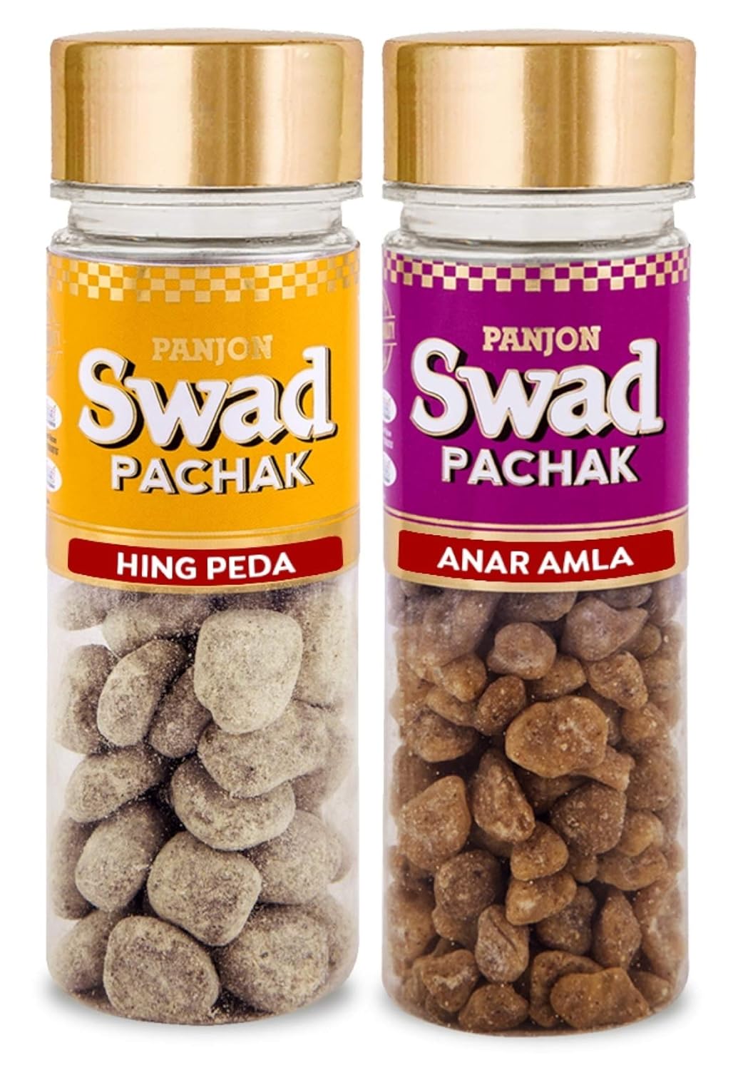 Panjon Swad Hing Peda & Anar Amla Pachak Mouth Fresheners 480gm, (240gm *2) | 2 Bottles