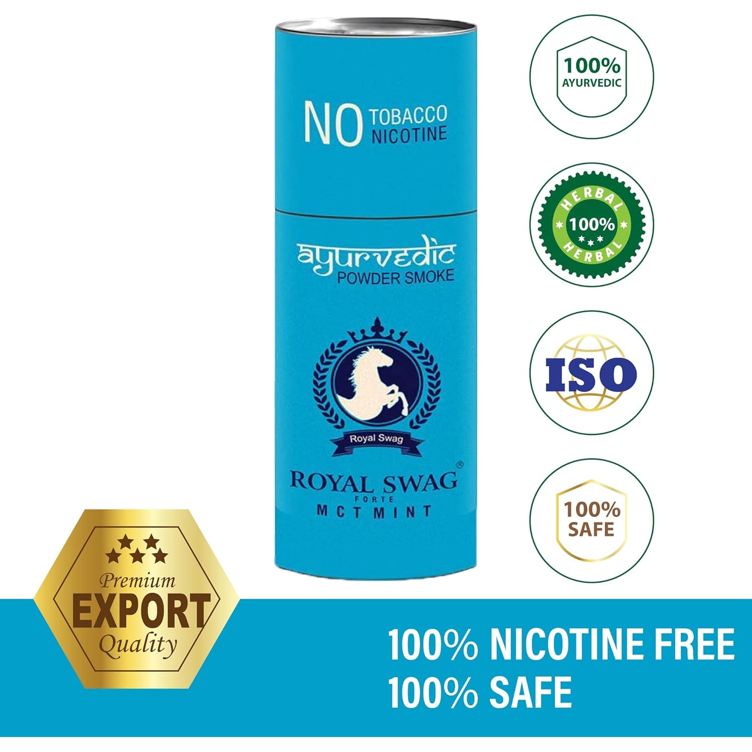 Royal Swag Ayurvedic & Herbal Cigarettes Regular Flavour & Mint Flavour (05 Sticks Each) With 20ml Shot Anti Addiction Spray - (10 Sticks)